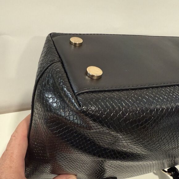 Michael Kors Elson Python Embossed Convertible Satchel Top Handle Crossbody - Picture 10 of 16